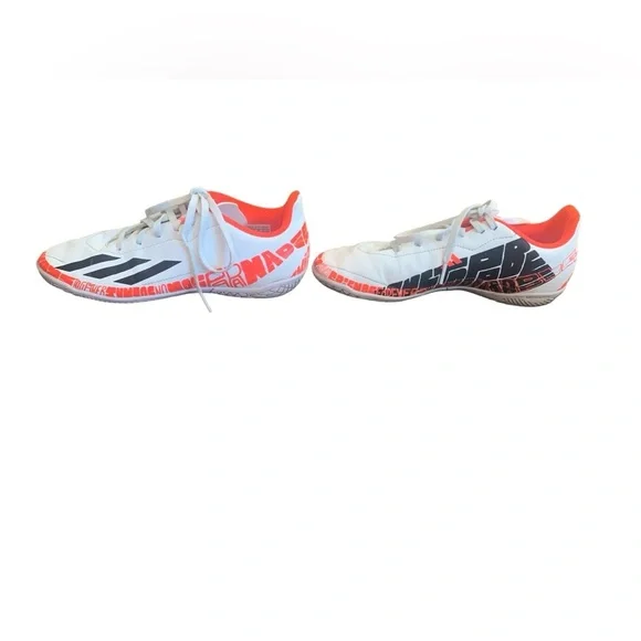 Adidas Unisex-Child X Speedportal Messi.4 Indoor Soccer Shoes, orange, size 6 - Picture 3 of 6